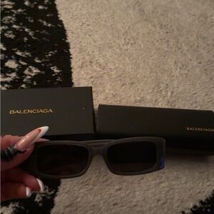 Balenciaga Black and Gold Eyewear